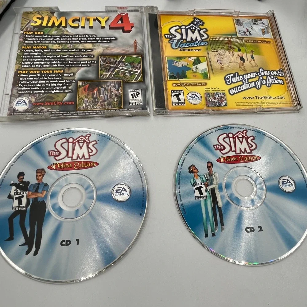 EA The Sims Deluxe Edition PC Game Mystery PI Vegas Heist Bundle Good
